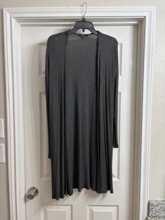 Ambiance Sweaters - Ambiance Brand Women's Long Gray Sweater, Size Small